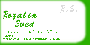 rozalia sved business card